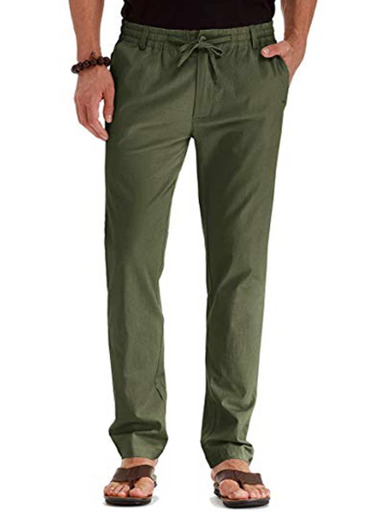 ZLL8 Casual Beach Trousers Elastic Loose Fit Lightweight Linen Summer Pants Men ZLL8 Casual Beach Trousers Elastic Loose Fit Lightweight Linen Summer Pants Men